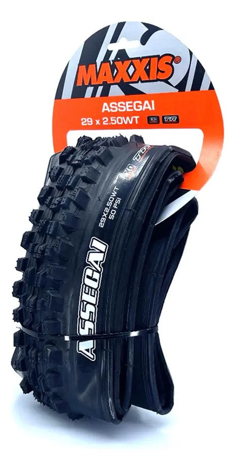 Llanta Maxxis Assegai 29x2.50 Wt Negro 50 TPI Tubeless Exo TR
