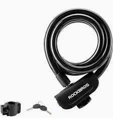 CANDADO PARA BICI ROCKBROS NEGRO CON LLAVE